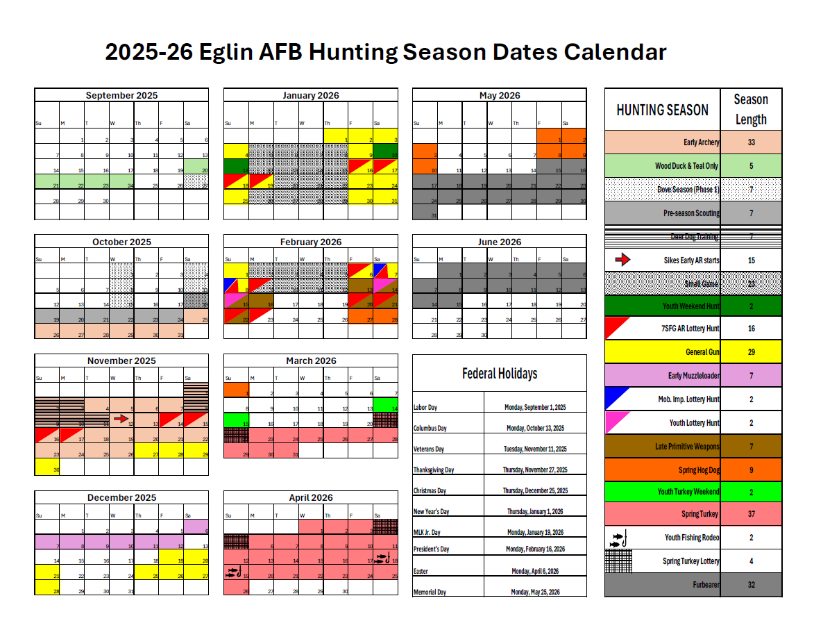 FY26 Season Dates